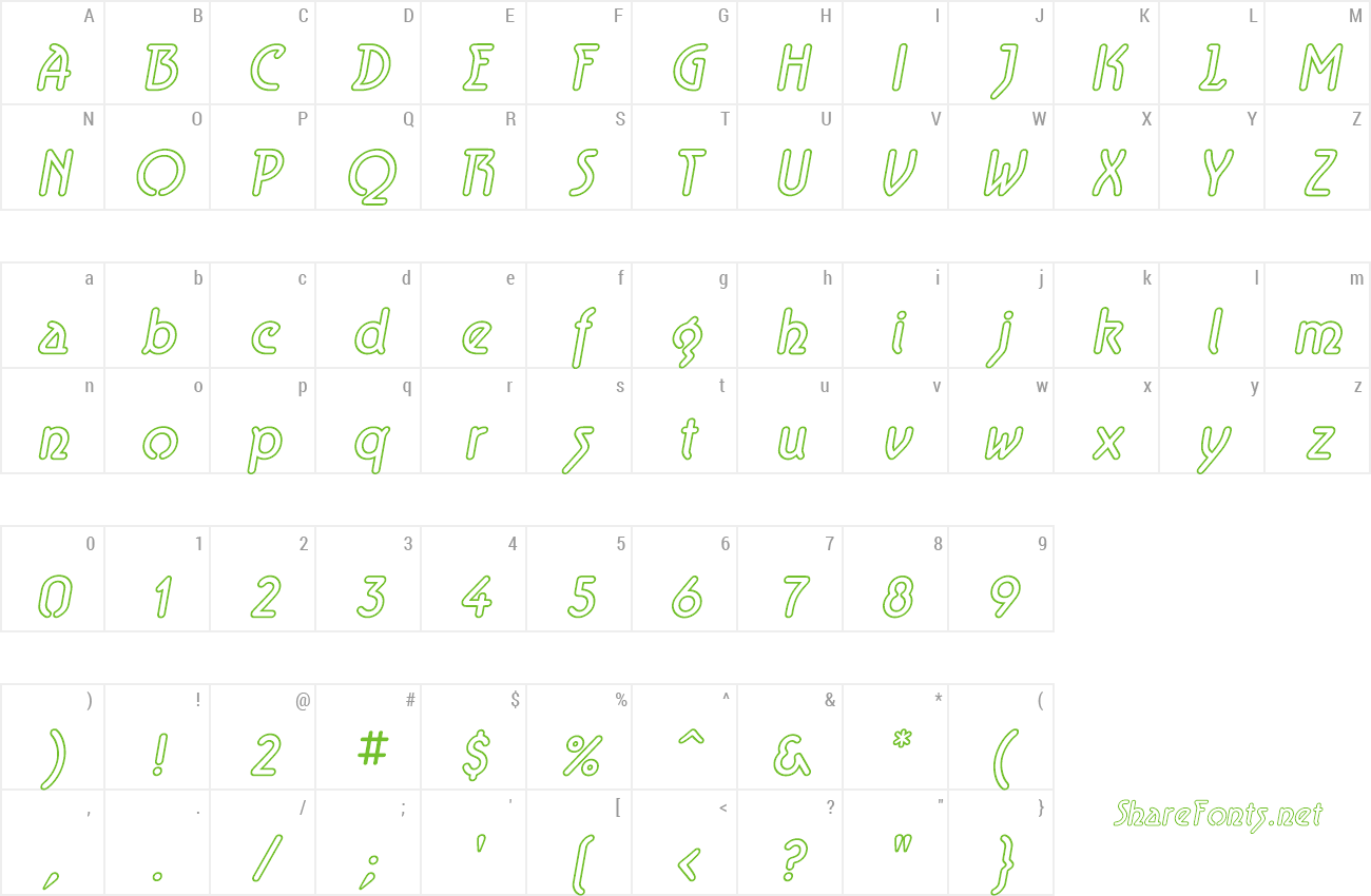 Font Aerolite preview